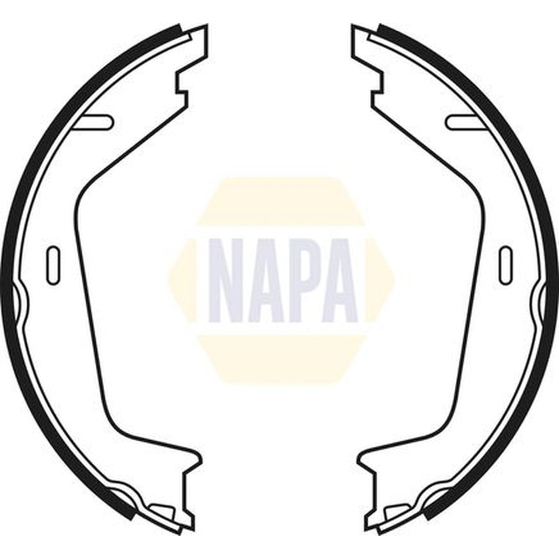 NAPA Parking Brake Shoe Set fits Volvo S60 I 2000-2010 2.0 2.4 2.5