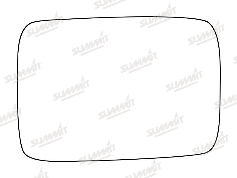 Summit Stick-On Standard Mirror Glass fits Ford Cortina Taunus RHS Summit - Bars 4 Cars