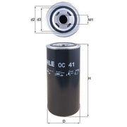 Mahle Engine Oil Filter fits Deutz-Fahr Dx 1982 on