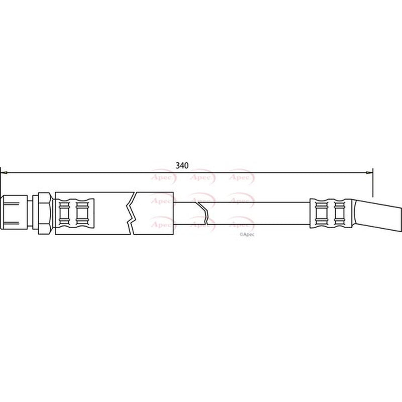 Apec Brake Hydraulic Hose Line Front fits Bedford Astra Van Estate 1984-1991