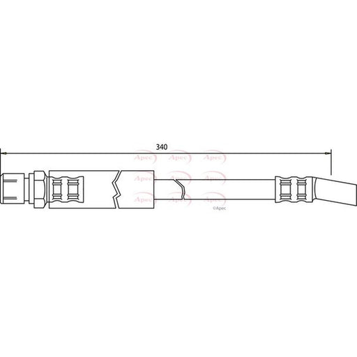Apec Brake Hydraulic Hose Line Front fits Bedford Astra Van Estate 1984-1991