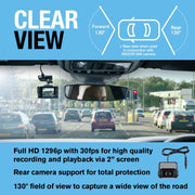 Ring Automotive - RSDC3000 Smart Dash Cam with GPS WiFi Full HD 1296p 30fps 2" S Ring Automotive - Dynamic Drive