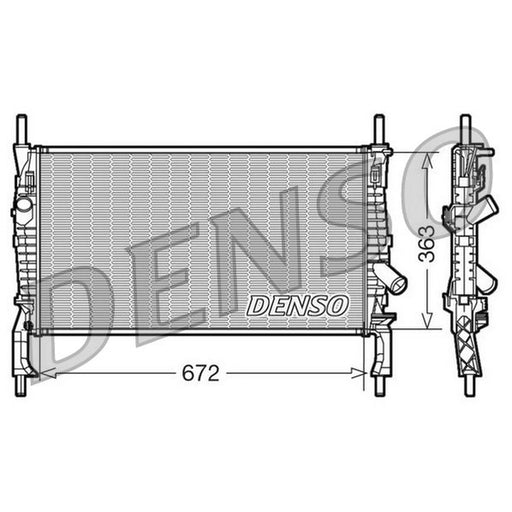 Denso Engine Radiator fits Ford Transit 2006-2014 2.2 2.3 2.4 3.2