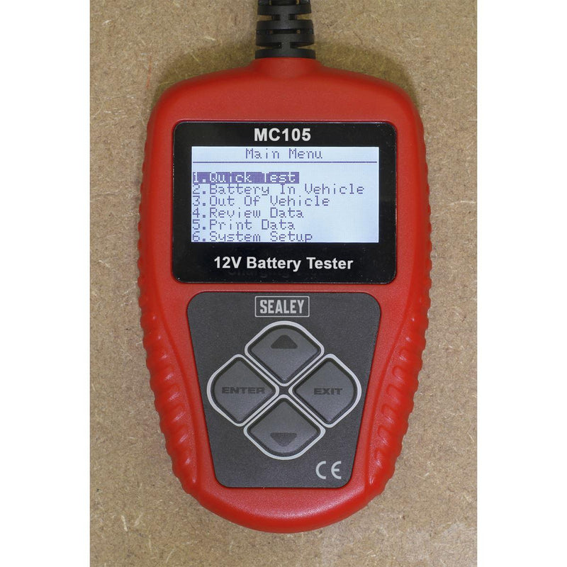Sealey Motorcycle Digital Battery Tester 12V MC105 Sealey - Dynamic Drive