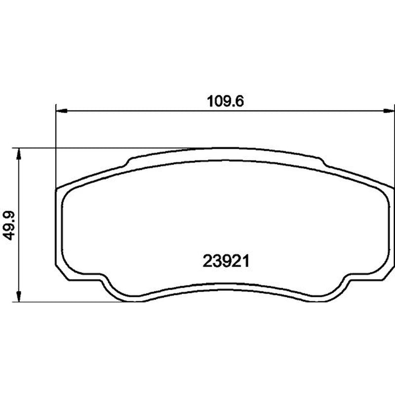 Mintex Rear Brake Pad Set fits Citroën Relay I 1994-2002 1.9 2.0 2.5 2.8