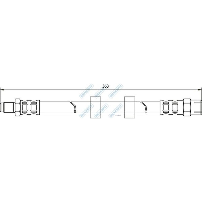 Apec Brake Hydraulic Hose Line Front fits Volvo 740 1984-1992 2.3