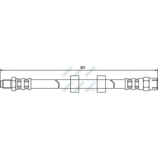 Apec Brake Hydraulic Hose Line Front fits Volvo 740 1984-1992 2.3