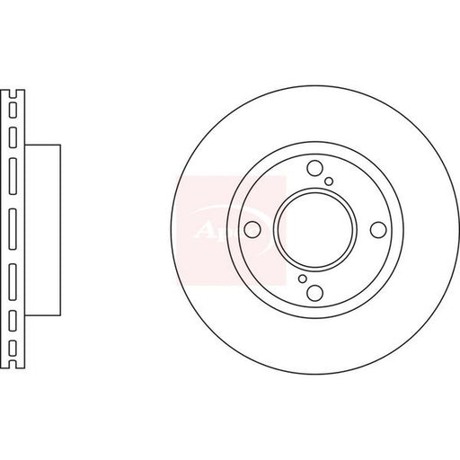 Apec 2 x Vented Brake Discs fits Suzuki Celerio 2014 on 1.0
