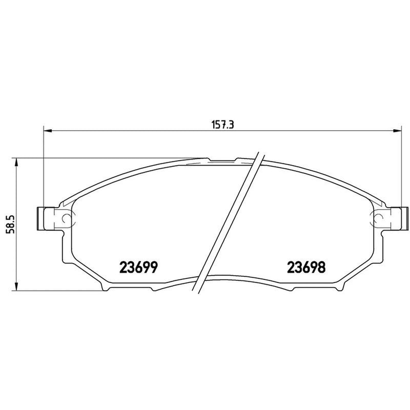 Brembo Front & Rear Pads fits Nissan Murano II 2007-2014 2.5 3.5
