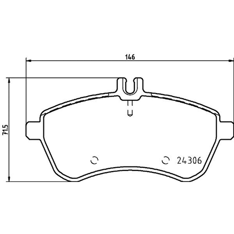 DON Front Brake Pad Set fits Mercedes-Benz C-Class 2007-2014