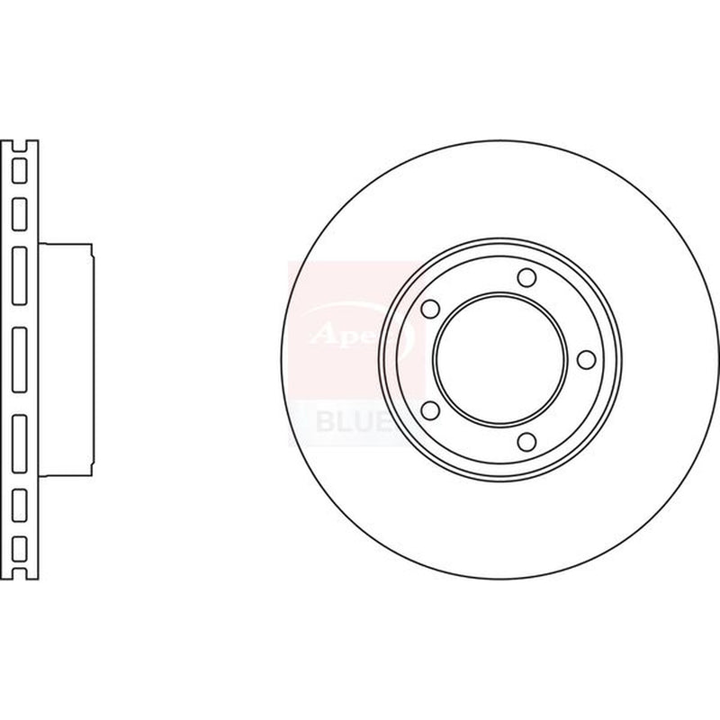 Apec Front Brake Vented Discs & Pads fits Jaguar Xj 1989-1996 6.0