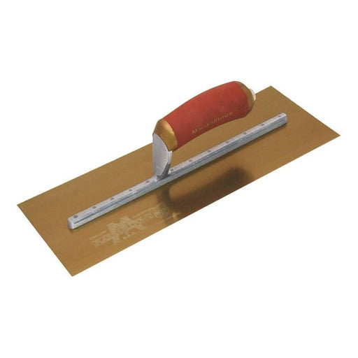 Marshalltown MPB13GSD Pre-Worn PermaShape® Finishing Gold S/S Trowel DuraSoft® 13 x 5in Marshalltown - Dynamic Drive