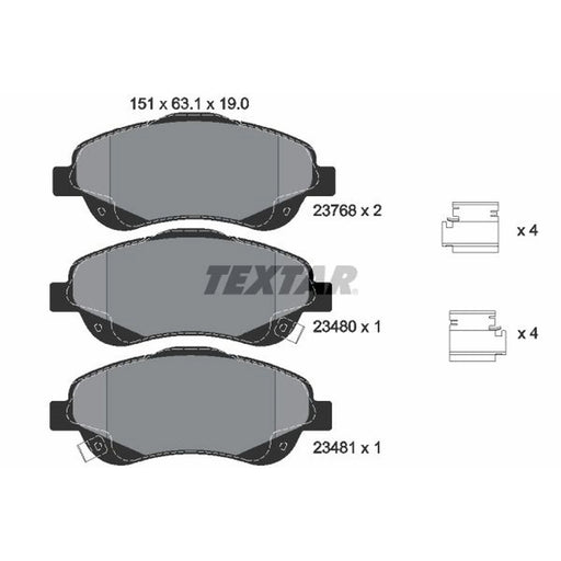 Textar Front Brake Pad Set 2376802