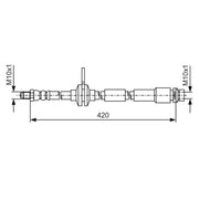 Bosch Brake Hydraulic Hose Line Rear fits Ford Focus III Turnier 2010-2020