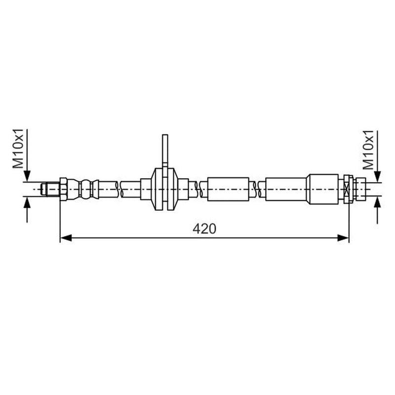 Bosch Brake Hydraulic Hose Line Rear fits Ford Focus III Turnier 2010-2020