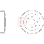 Apec Brake Drum Assembly Rear fits Opel Karl 2015-2019 1.0