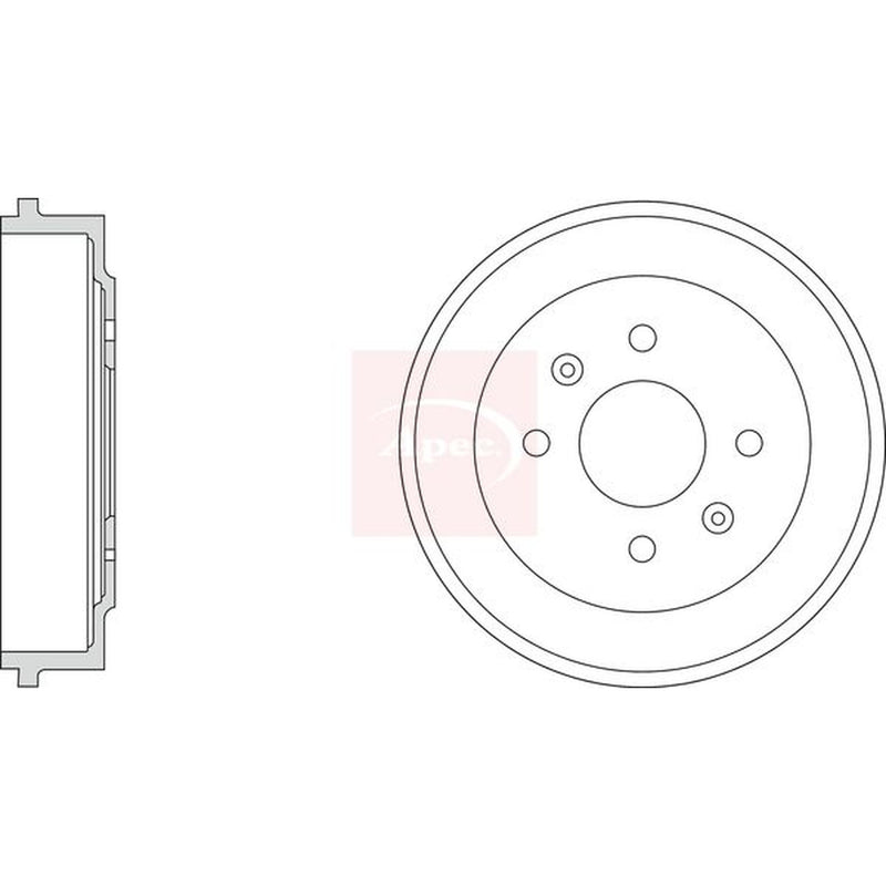 Apec Brake Drum Assembly Rear fits Opel Karl 2015-2019 1.0