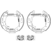 Mintex Brake Shoe Set Axle Kit fits Citroën C2 2003-2012 1.1 1.4
