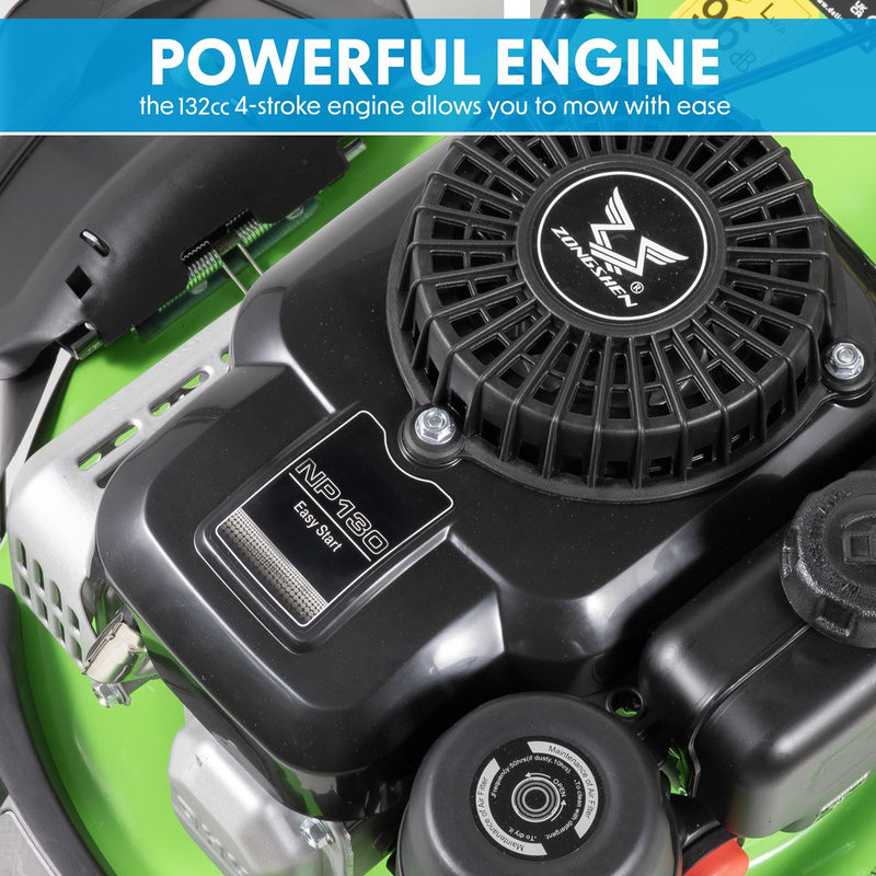 Dellonda 132cc 16"/40cm Hand-Propelled Petrol Lawnmower - 4-Stroke Dellonda  - Dynamic Drive