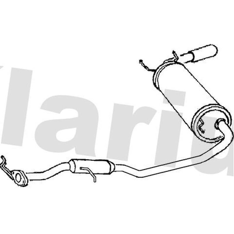 Klarius Box With Tail Pipe Rear fits Mazda MX-5 1990-1994 1.6