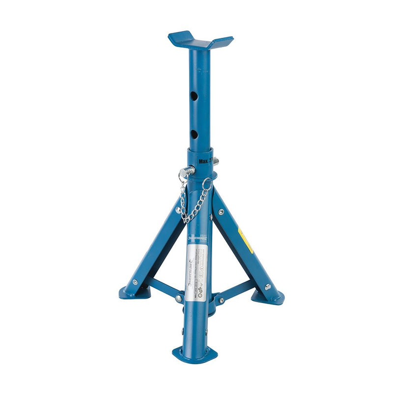 Silverline Folding Axle Stand Set 2pce 2 Tonne Silverline - Dynamic Drive