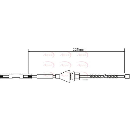 Apec Handbrake Cable Left Rear fits Ford Focus II 2004-2012 1.4 1.6 1.8 2.0 2.5