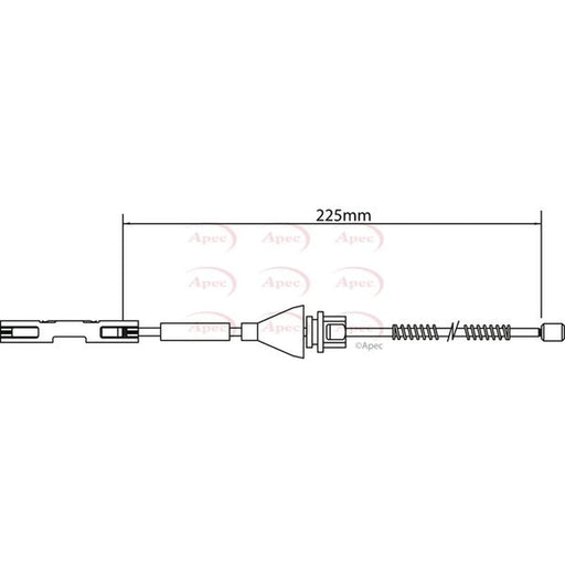 Apec Handbrake Cable Right Rear CAB1153