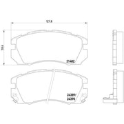 Brembo 4 x Front Brake Pad Set fits Subaru Impreza 1994-2000 2.0