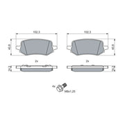 Bosch Front & Rear Pads fits Ford Puma 2020 on 1.5