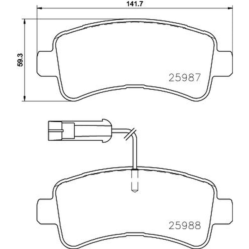DON Rear Brake Pad Set fits Citroën Relay III 2015-2023 2.0 2.2