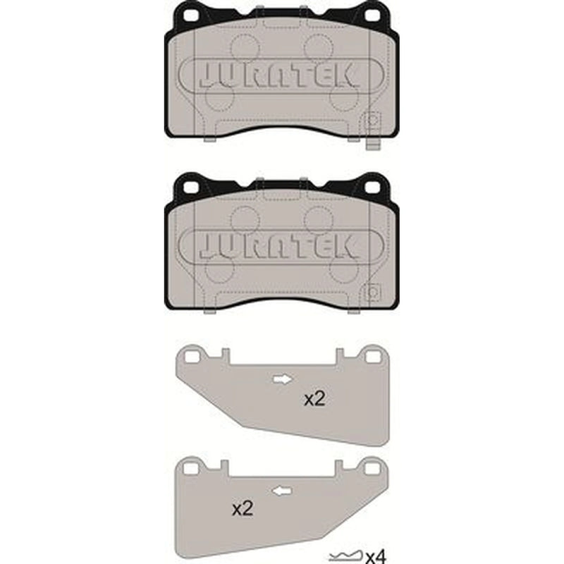 Juratek Front & Rear Pads fits Honda Civic IX 2015-2016 2.0
