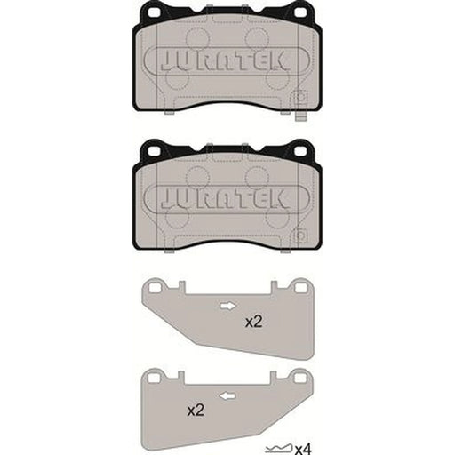 Juratek Front Brake Pad Set fits Honda Civic IX 2015-2016 2.0