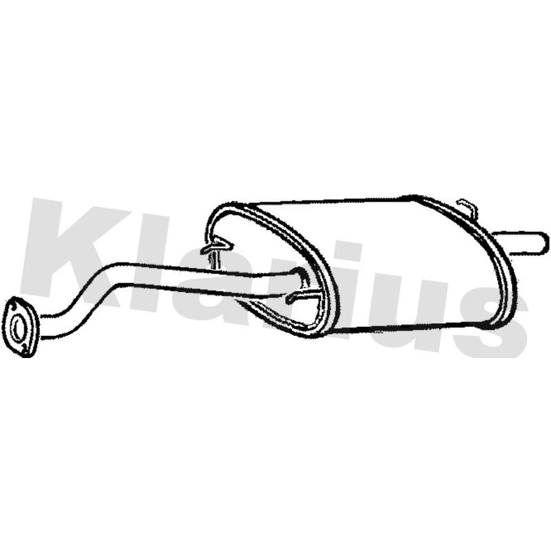 Klarius Box With Tail Pipe Rear fits Honda Concerto 1989-1995 1.4 1.6