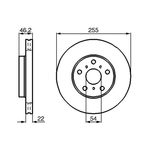Bosch 2 x Internally Vented Brake Discs fits Toyota Celica 1989-1994 1.6 2.0