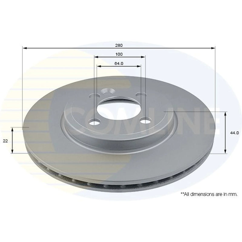 Comline Front Brake Discs & Pads fits Mini Mini Clubman 2010-2014
