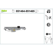 Valeo Electric Window Regulator Lifter Left Rear 851464