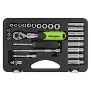 Siegen Socket Set Extending Ratchet 1/4"Sq Drive 26pc S01286 Siegen - Dynamic Drive