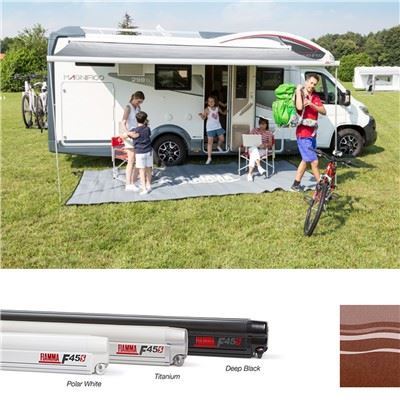 Fiamma F45 S Winch Awning Wind Out 400 Polar White Case Sahara Fabric Fiamma  - Dynamic Drive