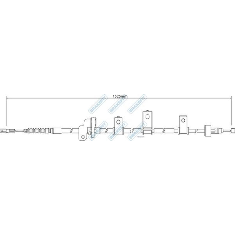 Apec Handbrake Cable Left Rear fits Kia Picanto I 2004-2011 1.0 1.1