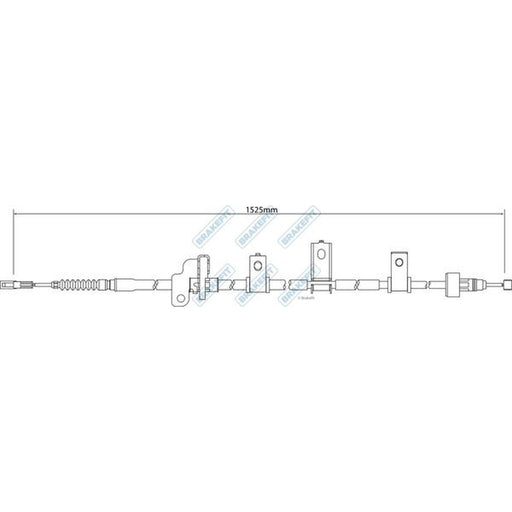 Apec Handbrake Cable Left Rear fits Kia Picanto I 2004-2011 1.0 1.1