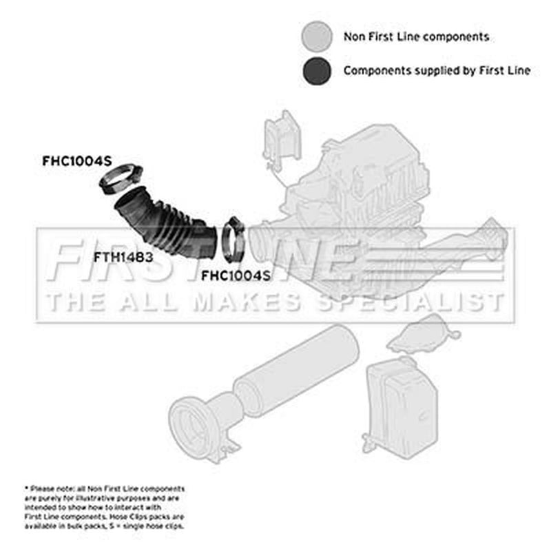 First Line Air Filter Intake Hose NBR (nitrile butadiene r fits Vauxhall Calibra