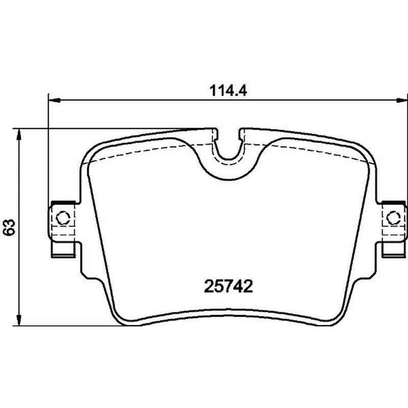 Mintex Rear Brake Pad Set fits Jaguar F-Type 2012-2017 2.0 3.0 5.0