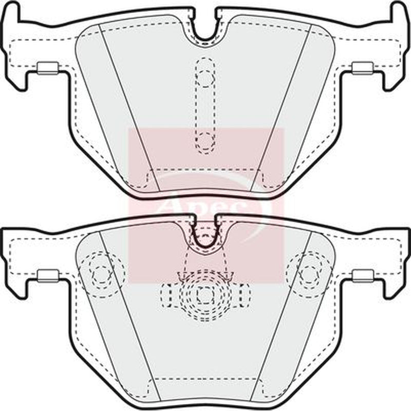 Apec Rear Brake Pad Set fits BMW 5 2001-2010