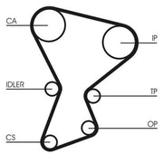 Continental CTAM Timing Belt Cambelt 157 Teeth fits Mitsubishi Colt 1984-1992