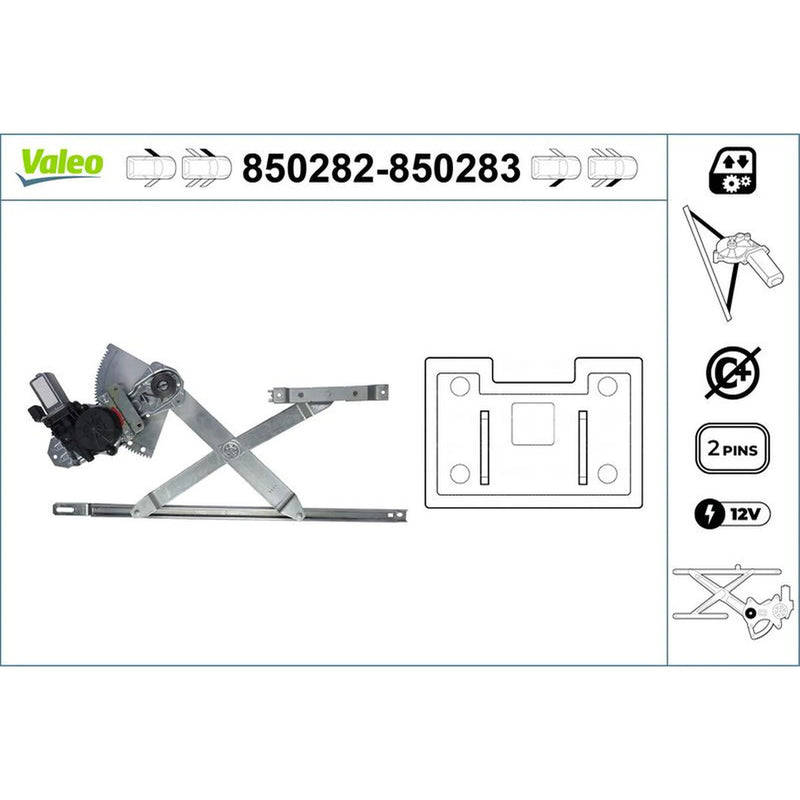 Valeo Electric Window Regulator Lifter Left Front 850282