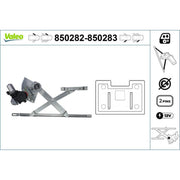 Valeo Electric Window Regulator Lifter Right Front 850283