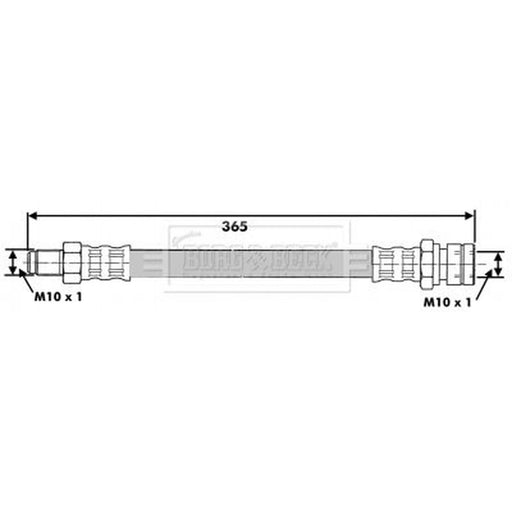 Borg & Beck Brake Hydraulic Hose Line Front Right BBH6411