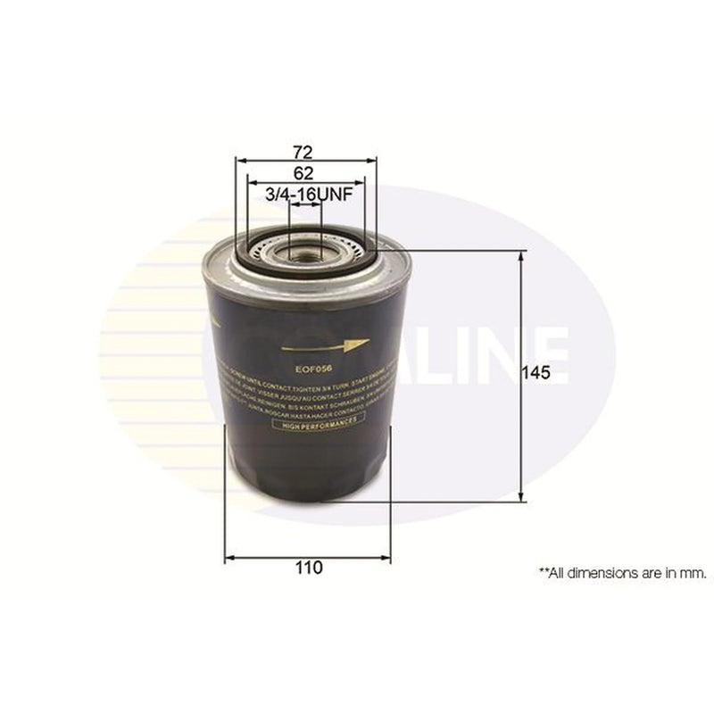 Comline Engine Oil Filter fits Alfa Romeo Ar 6 1985-1989 2.4 2.5