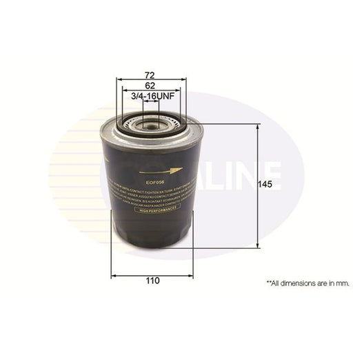 Comline Engine Oil Filter fits Alfa Romeo Ar 6 1985-1989 2.4 2.5