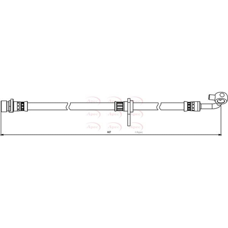 Apec Brake Hydraulic Hose Line Front Right fits Honda Cr-V III 2006-2012